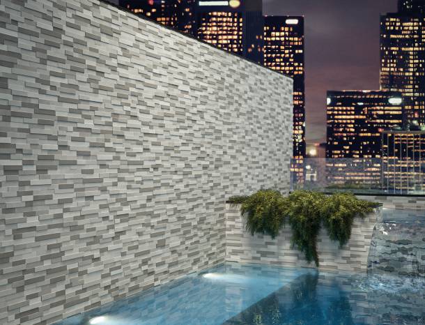 Landmark Porcelain veneers: contemporary wall design